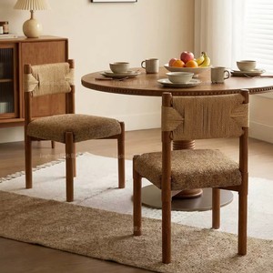 Sedia Accent <span class=keywords><strong>in</strong></span> <span class=keywords><strong>Legno</strong></span> Massello di Alta Qualità Stile Mid-Century, Sedia con Schienale per Piccoli Appartamenti, <span class=keywords><strong>Soggiorno</strong></span>, Sala da Pranzo, Balcone - Product Image 4