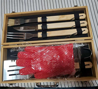 Ensemble barbecue 11 pièces avec brochettes et gants, livraison gratuite, cadeau pour garçons d'honneur, cadeau barbecue, cadeau fête des pères