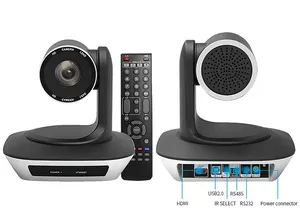 Runpu v10 câmera de vídeo de 10x zoom, câmera de conferência de vídeo com 1080p e zoom de 10x, câmera para grande sala de reunião de negócios (600-900sqft)
