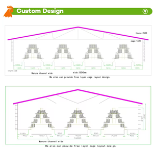Jaula para Gallinas Ponedoras de 1000 Niveles, Sistema de Bebederos para Cría, 96/128 Aves, Jaula para Gallinas Ponedoras para Avicultura - Product Image 6