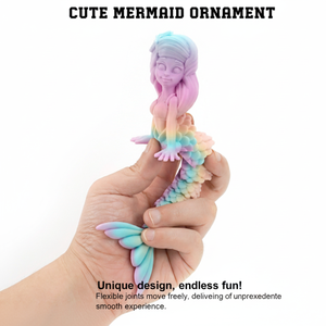 Figurine d'action sirène personnalisée imprimée en <span class=keywords><strong>3D</strong></span>, jouet coloré en PLA, ornements de maison, sirène articulée, animaux écologiques - Product Image 3