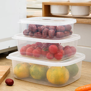 Fabrik Großhandel 3pcs Kunststoff klar Küche Müsli Lebensmittel Vorrats behälter Sets für Pantry Organisation - Product Image 4