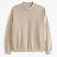 Sweat-shirts à capuche en molleton bouclette pour hommes, faible MOQ, haute qualité, col rond tricoté, broderie personnalisée, coupe oversize unisexe