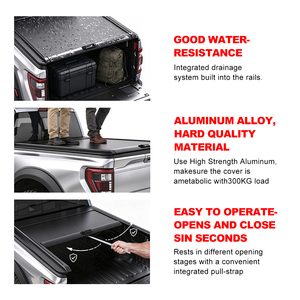 Cubierta Retráctil Manual de Aluminio para Camioneta Dowell, Compatible con <span class=keywords><strong>Super</strong></span> <span class=keywords><strong>Duty</strong></span> <span class=keywords><strong>Ford</strong></span> F150 F250 <span class=keywords><strong>Ranger</strong></span> T9 - Product Image 5