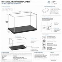 Vitrine en acrylique massif personnalisée, imprimée UV, anti-poussière, pour figurines de collection, jouets, modèles, rangement, décoration de salle d'exposition