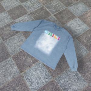 Sudadera de Hombre Estilo Hip-Hop, Cuello Redondo, Estampado con Lavado Ácido, 100% Algodón, Corte Holgado - Product Image 4