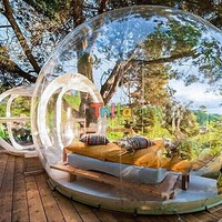 Dôme igloo transparent de luxe pour l'extérieur, tente de camping igloo, chambre à coucher gonflable à bulles
