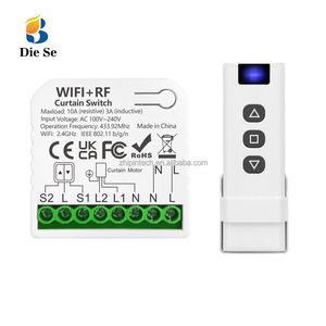 Interruptor Inteligente para Cortinas ZP Tuya WiFi RF 433MHz 110V 120V 220V 240V Control Remoto Inalámbrico / Manual / Control por Voz para Motor de Persianas - Product Image 1