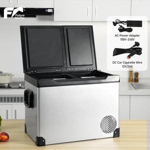 Refrigerador Portátil de 12V/220V, Congelador de Bebidas Frías, Refrigeradores de Doble Zona para Auto y Hogar, Compartimentos Independientes que Evitan el Olor - Product Image 1