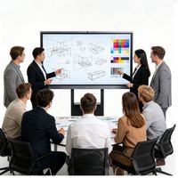 Pizarra Inteligente 4K de 98 Pulgadas para Aula, Pizarra Interactiva con IA y 20 Puntos Táctiles, Transmisión Inalámbrica, Uso en Elevador, Doble Lápiz