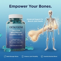 Gummies Calcium Magnésium Vitamine C D3 K2 pour Adultes, Énergie Boostée, OEM ODM, Saveur Personnalisable, Emballage, Haute Absorption, Végétalien, 60 unités