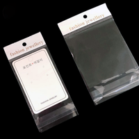 Sacs transparents en OPP autocollants avec trou de suspension rond, pochettes en plastique pour présentation en magasin, pour boucles d'oreilles, bagues et autres bijoux
