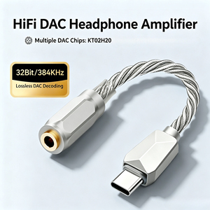 <span class=keywords><strong>Adaptateur</strong></span> casque USB-C 3,5 mm TP62 en cuivre tressé plaqué argent 32 bits/384 kHz pour <span class=keywords><strong>iPhone</strong></span>, téléphone portable et appareil photo - Product Image 1