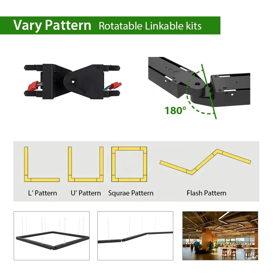 5 Years Warranty 4FT 8FT Aluminum Dimmable Linkable Optional Indoor Linear Led Batten Light