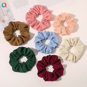 Qiyue — stickers <span class=keywords><strong>en</strong></span> mousseline de soie pour fille, <span class=keywords><strong>chouchou</strong></span> couleur bonbon, nouvelle mode, cheveux mignons et sauvage - Product Image 2