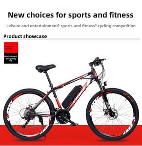 Bicicleta Eléctrica de <span class=keywords><strong>Montaña</strong></span> para Adultos, Estilo Deportivo de Alta Calidad, 36V, 21 Velocidades, Aleación de Aluminio, Motor de 30-50 Nm en el Buje Trasero, Frenos de Disco - Product Image 1