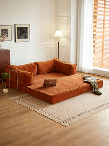 Divano Letto Convertibile Pieghevole a <span class=keywords><strong>Due</strong></span> Posti per Soggiorno, Grande, Moderno, con Rivestimento in Velluto Ciniglia, Vendita all'Ingrosso - Product Image 4