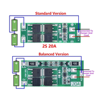Carte de protection de batterie au lithium 18650 2S 7,4V/8,4V avec équilibrage de courant 20A Modèle HW-391/HW-392