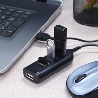 Hub USB portable haute vitesse 4 ports, adaptateur USB mini pour PC, ordinateur portable, ordinateur Windows, accessoires Mac