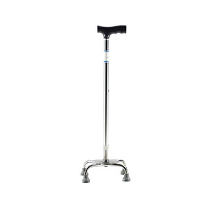Anti Slip Four Legged <b>Walking</b> <b>Stick</b> For Elderly Height Adjustable Lightweight Aluminum Alloy Crutch Fitness Health Massage - Product Image 3