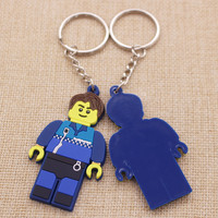 Porte-clés en caoutchouc PVC souple 2D/3D personnalisé pas cher, porte-clés avec logo personnalisé, imprimé, tendance, étanche, KEN