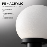 Lampe solaire de cour à capot, étanche IP65, décorative extérieure, style lune, pour villas, murs, portails et piliers