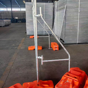 Hot Dipped Galvanized Steel <strong>Welded</strong> Wire Mesh 6X10FT Temp Fence Panels Event Construction Site Canada Temporary Fence with Gate - Product Image 1