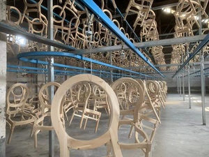 Chaise <span class=keywords><strong>de</strong></span> <span class=keywords><strong>salle</strong></span> à manger classique en rotin français avec dossier rembourré, style château - Product Image 5