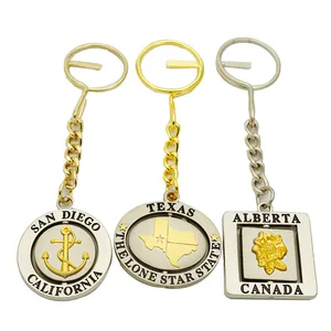Promotionnel émail doux logo nom lettre mignon antique porte-clés personnalisé métal porte-clés logo personnalisé porte-clés