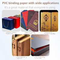 Papel Recubierto de PVC Ecológico e Impermeable para Encuadernación de Libros, Papel para Cubiertas de Documentos, para Cajas de Regalo de Lujo, Cuadernos y Cubiertas de Certificados