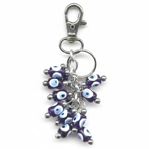 Grape Style Evil Eyes Porte-clés en plastique Porte-clés en verre 9x3 cm avec Good Vibe - Product Image 2