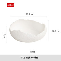 Unieke witte en zwarte keramische soepkommen, dessertkommen, stenen design, onregelmatig, creatief, fruit- en saladeschotels