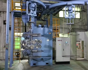 Máquina de granallado de doble gancho Eléctrica aprobada por 9001 Característica de eliminación de óxido de rueda de <span class=keywords><strong>coche</strong></span> Blaster de suspensión de tipo continuo - Product Image 2