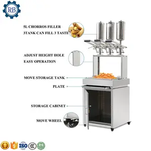 Industriële Churros Maker/Gevuld Churros Making Machine Met Friteuse, Churros Vuller Machine, Churros Warmer