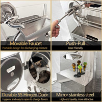 Machine à gelato 60L/H à économie d'énergie avec pasteurisateur, congélateur professionnel en lot combiné pour les entreprises, avec machine à crème glacée Thakon