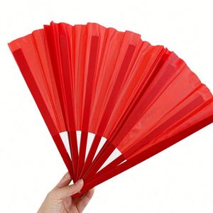 Abanico Cuadrado de Plástico Rojo de 8 Pulgadas para Artes Marciales, Tai Chi, Kung Fu, Danza, Fitness, Material de Bambú para Ejercicio Infantil - Product Image 6