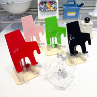 Support de téléphone en acrylique personnalisable en gros, forme irrégulière mignonne, support d'ordinateur portable réglable en hauteur et en angle pour le bureau et la maison