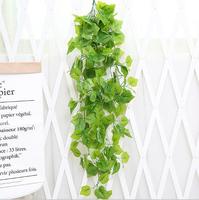 Feuilles de lierre artificielles en latex avec 5 fourchettes, 10 pièces, de haute qualité, pour décoration murale de jardin