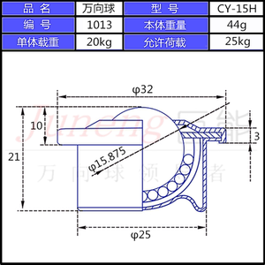 ลูกกลิ้งลําเลียง CY-15H CY15H <span class=keywords><strong>แบ</strong></span><span class=keywords><strong>ริ่</strong></span><span class=keywords><strong>ง</strong></span> ตลับลูกปืน Universal - Product Image 6
