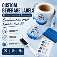 Etiquetas Personalizadas para Bebidas Frías YSB |   Etiquetas Resistentes a la Condensación para Botellas de Agua |   Garantía de eliminación de burbujas