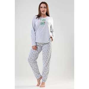 Conjunto de Pijama BAYAN XXL con Cuello Redondo y Manga Larga, Estampado Floral de Lujo, Spandex con Bolsillo Ovalado para Uso en Casa en Invierno - Product Image 5