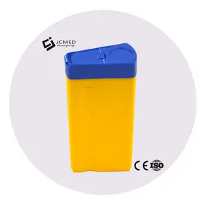 0.4L Yellow/red/blue mini sharps syringe bin container box biohazard needle disposal for chemo waste