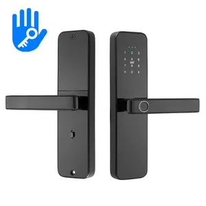 Smart Home Kontrol Ponsel WiFi APP Tanpa Kunci Biometrik Elektronik Digital Sidik Jari Buka Kunci Pintu Pintar untuk Rumah