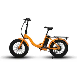 BTN वयस्क 48V 500W संयुक्त राज्य अमेरिका गोदाम 20 इंच महिलाओं वसा टायर इलेक्ट्रिक बाइक तह कदम के माध्यम से Ebike Foldable इंजन से साइकिल महिलाओं Ebike