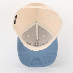 Casquettes de baseball personnalisées avec logo brodé Tissu velours 5 Panneaux Motif Argyle Chapeaux de papa Style Tissu daim Coton Bleu - Product Image 6