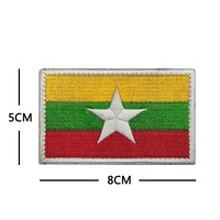 Patchs brodés colorés en toile écologique pour manches de manteau, appliques, logo tactique