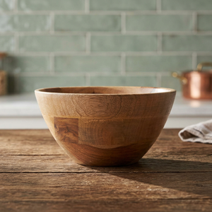 Bol de madera con Mango medio para ensalada - Product Image 2