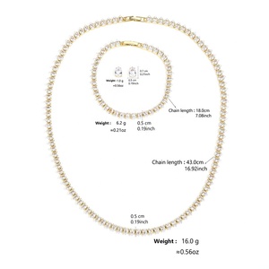 Wholesale Fashion Luxury <b>Copper</b> Christian Zircon Wedding Jewelry Set Women Long Tassel Necklace Earrings Pageants Brides Gift - Product Image 6