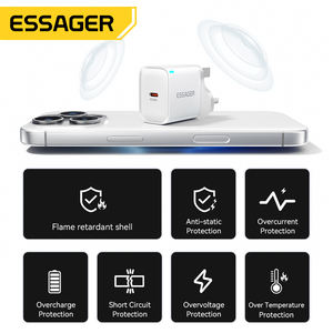 ESSAGER ES-CD53 UK US EU 20W <span class=keywords><strong>30W</strong></span> PD QC3.0 Mini Portable Voyage Mur Type <span class=keywords><strong>Usb</strong></span> <span class=keywords><strong>C</strong></span> <span class=keywords><strong>Chargeur</strong></span> Rapide de Téléphone Portable pour Iphone Pad - Product Image 6