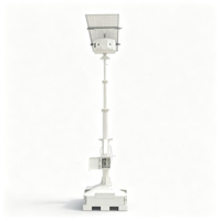 Torre de Vigilancia Solar Compacta para CCTV, con Soporte para Montacargas, HANKUN HK-PTSC-100/S, Mástil de 6M, IP65 Impermeable, 1 Cámara PTZ/2 Cámaras Fijas, 3 Años de Garantía